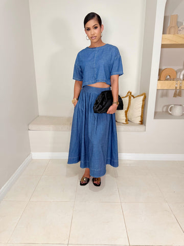 Rosa Denim Skirt Set