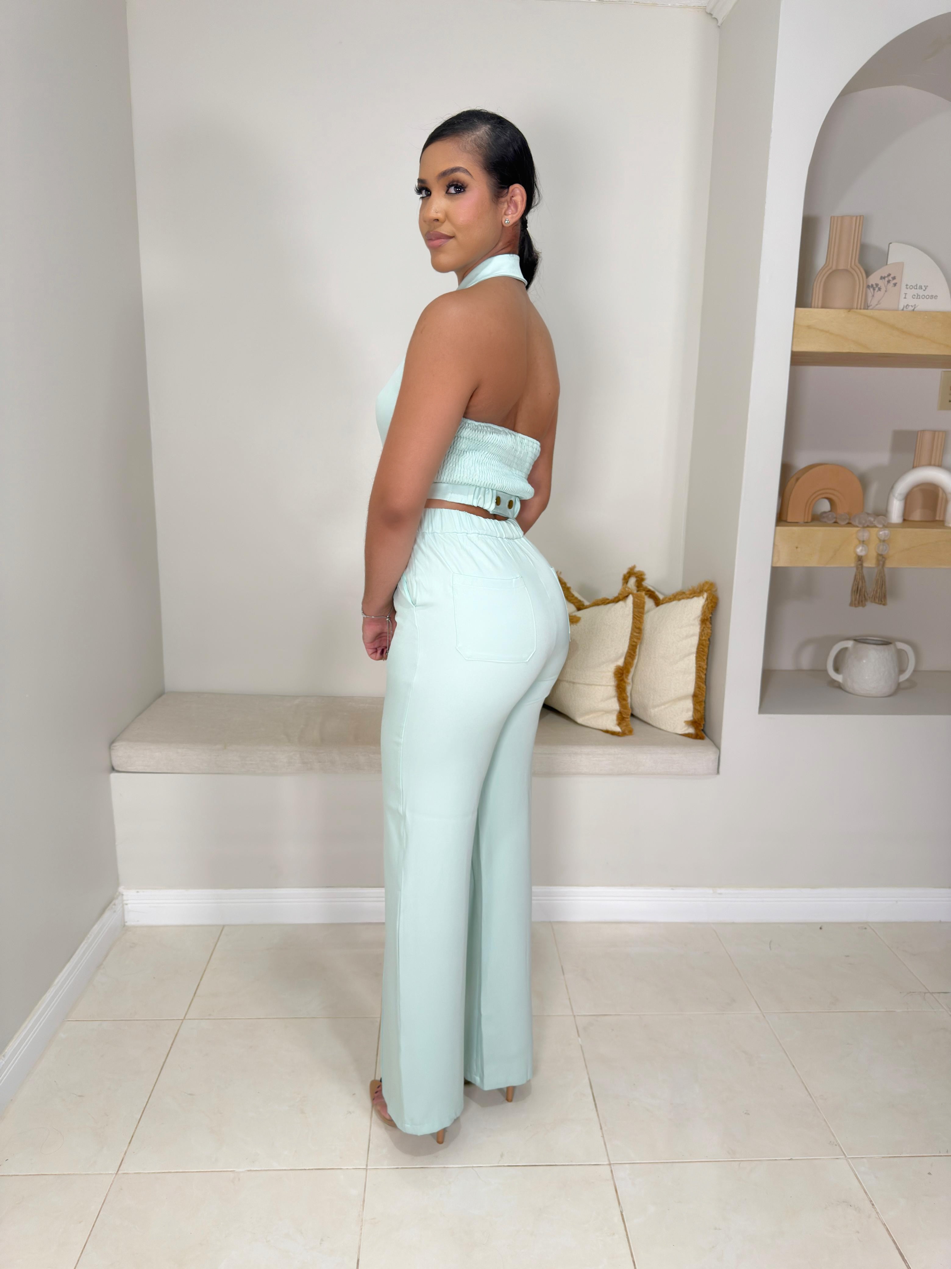 Cyan Darling Pants Set