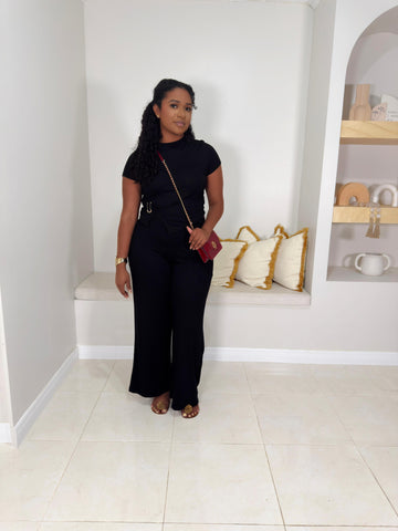 Bare All Pants Set/ Black