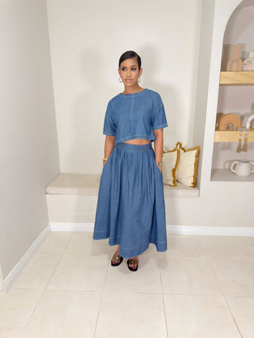 Rosa Denim Skirt Set