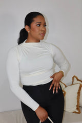 Soirée Long Sleeve Top/ White
