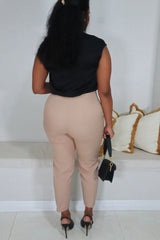 Boardroom Pixie Pants/ Nude