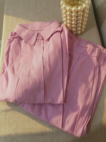 Claire Pants Set / Pink